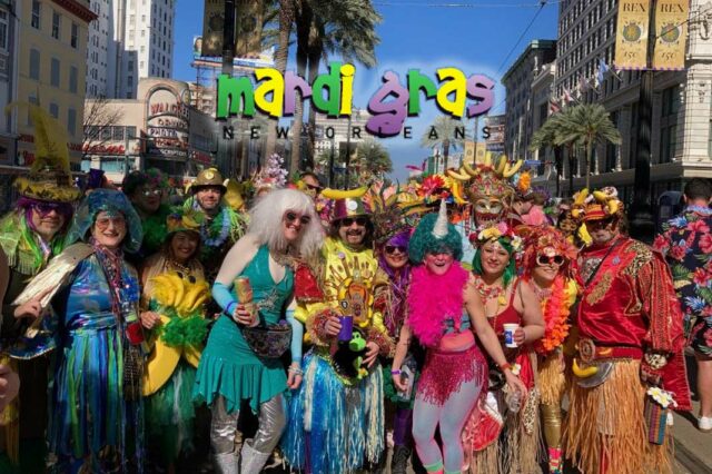 The holiday of Mardi Gras is celebrated in southern Louisiana, including the city of New Orleans.